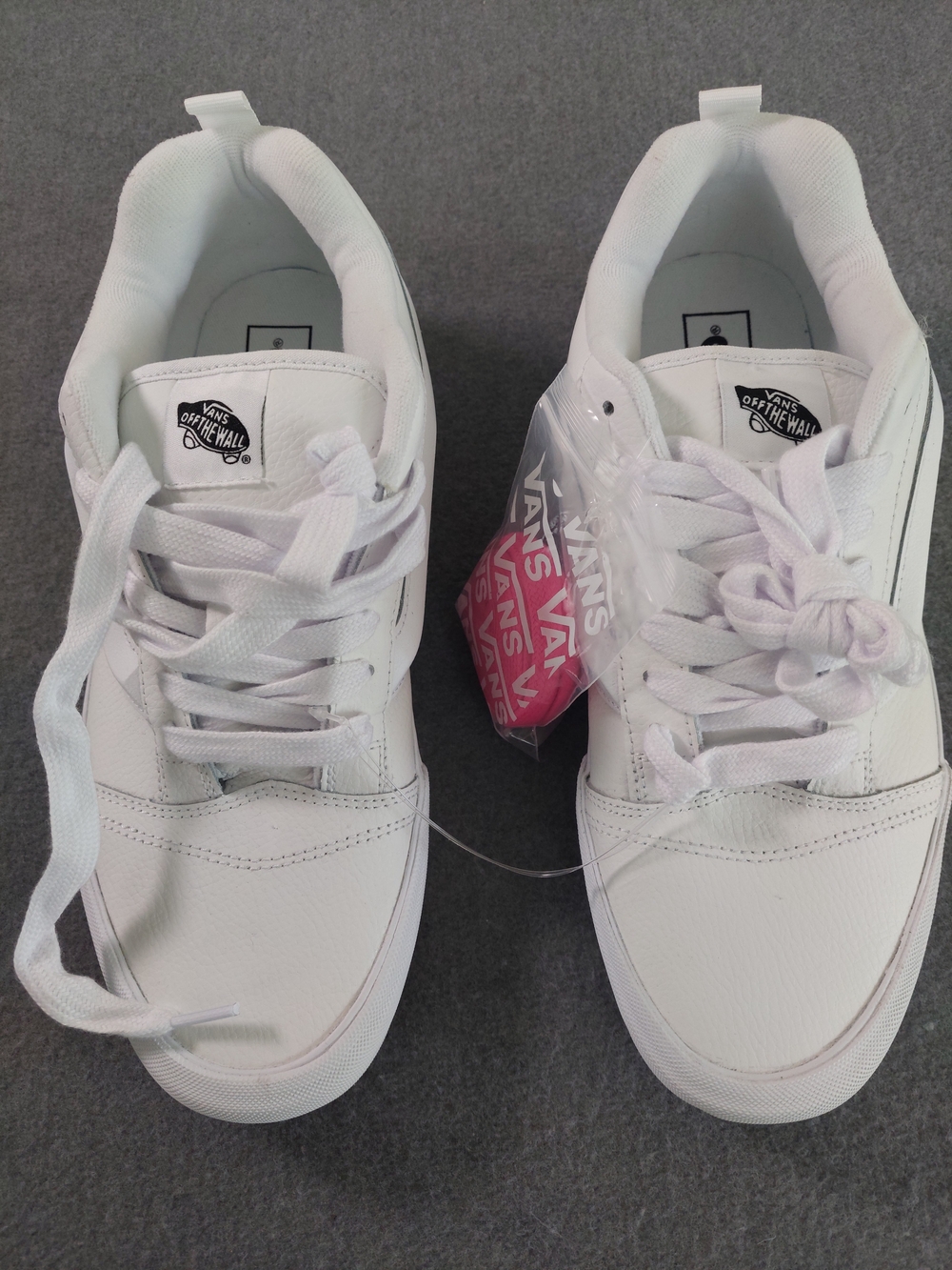 Vans Knu Skool Leather Chunky White Sneakers Mens Size 12 NWOB